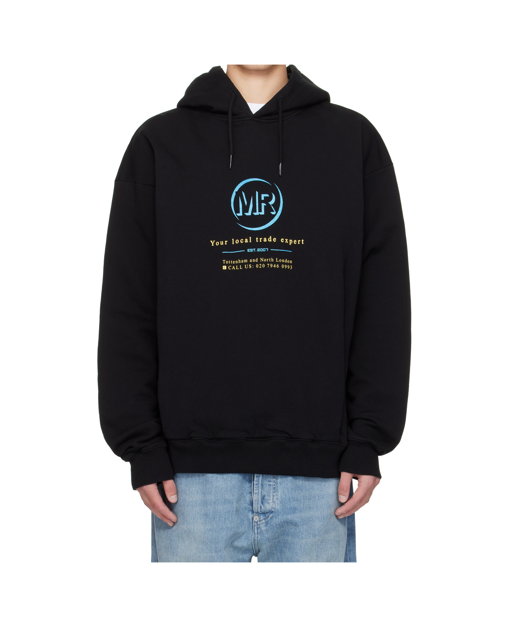 Martine Rose Black Classic Hoodie In Black