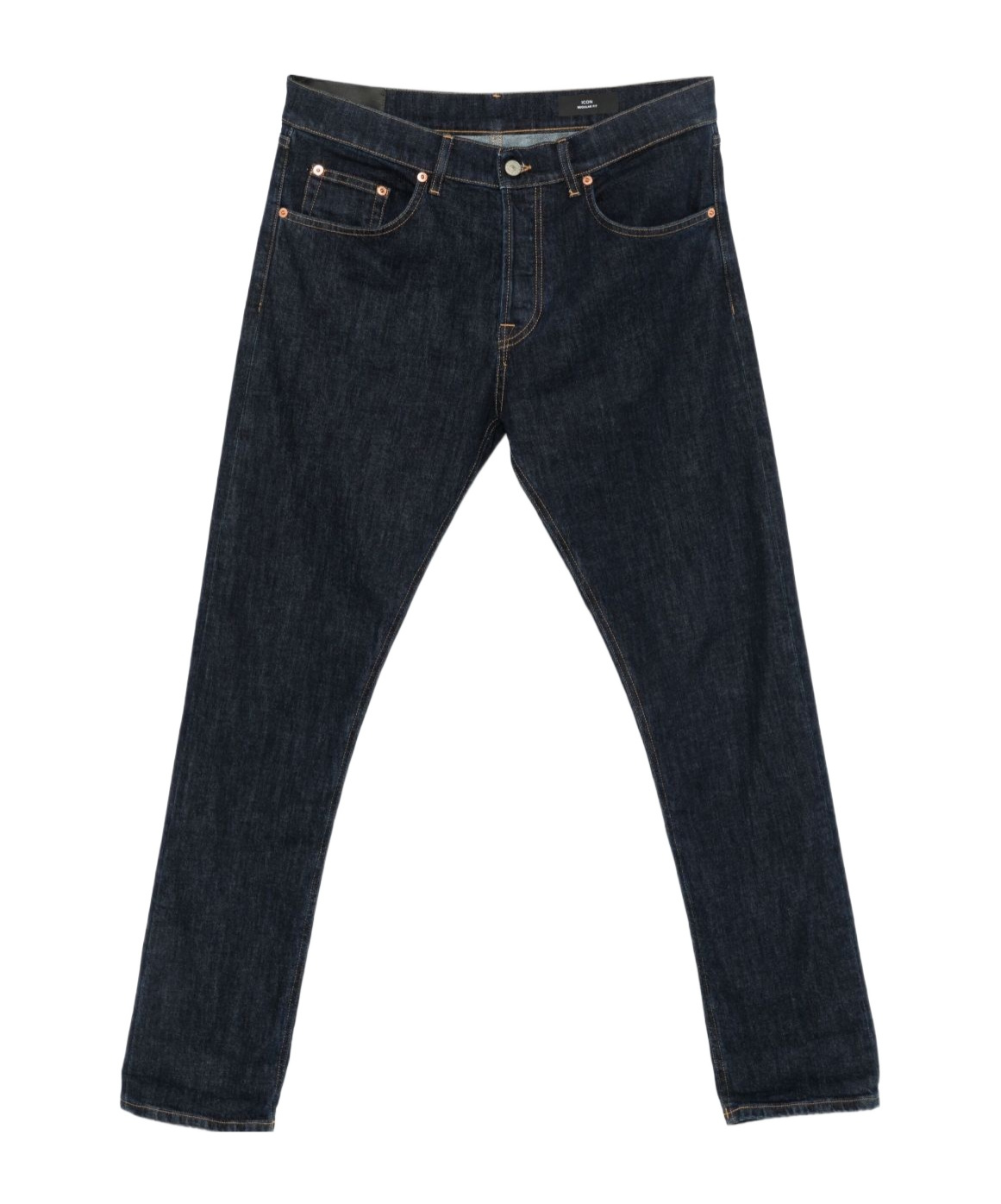Dondup Denim Trousers With Belt Loops In Blue