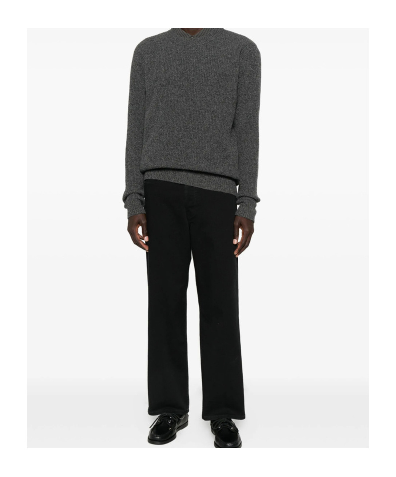 Roberto Collina Crew Neck Long-sleeved Sweater In Gray