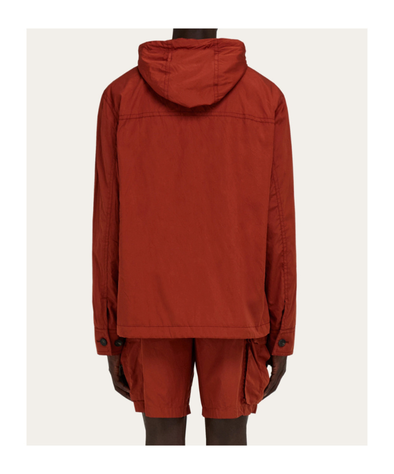 Ferragamo Hooded Jacket In Red