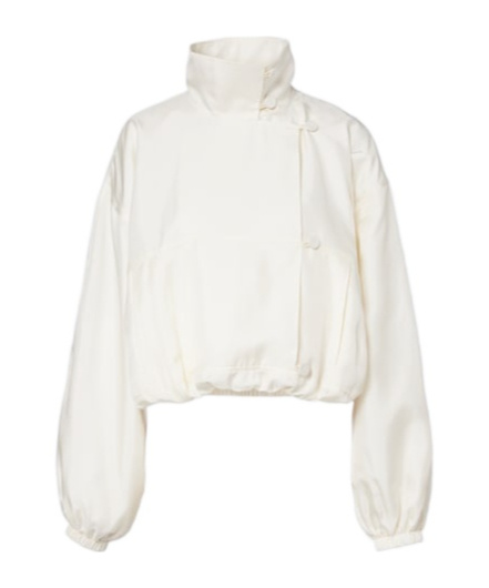 Rohe Silk Blouson Jacket In White