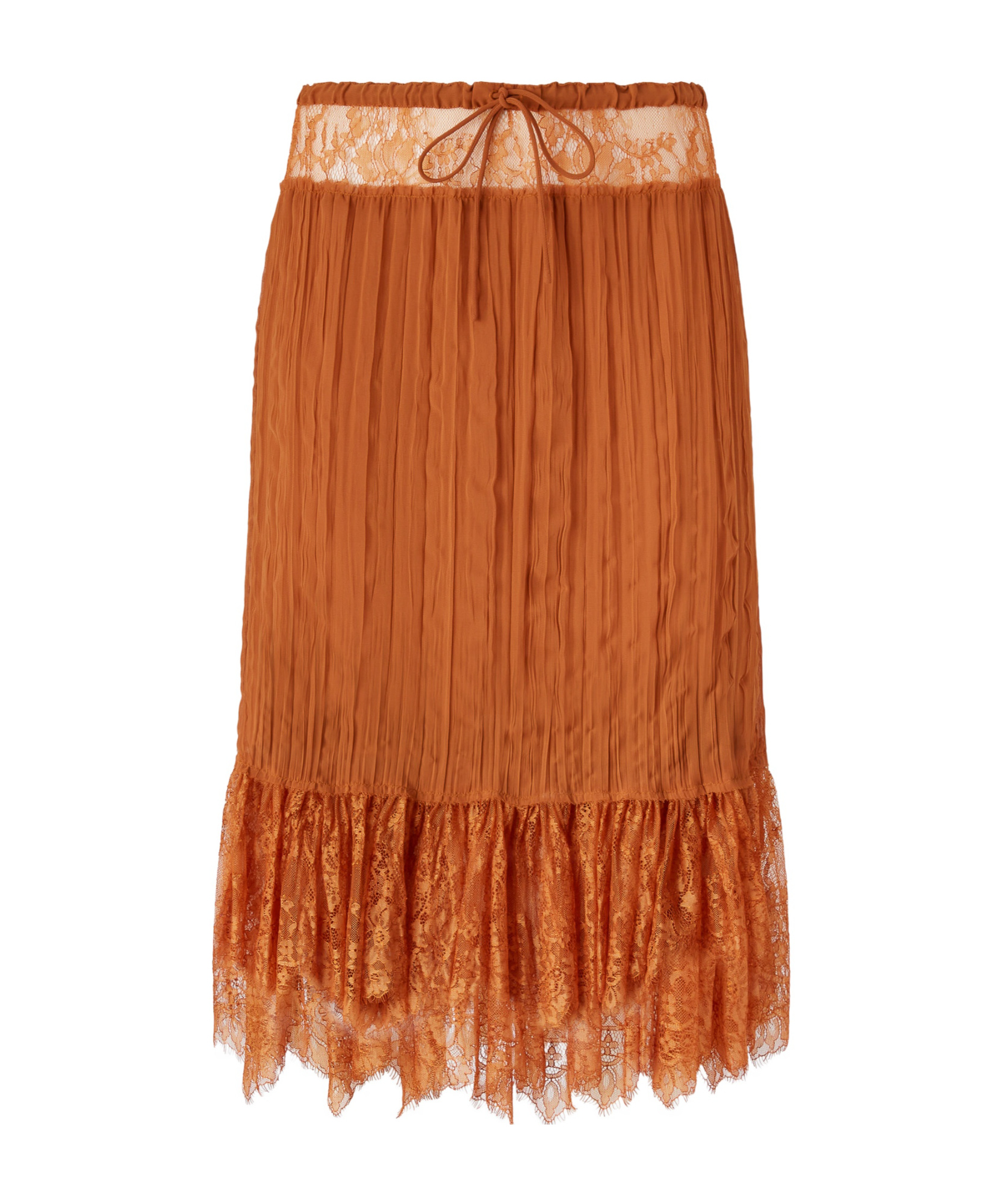 Pinko Drawstring Skirt In Brown