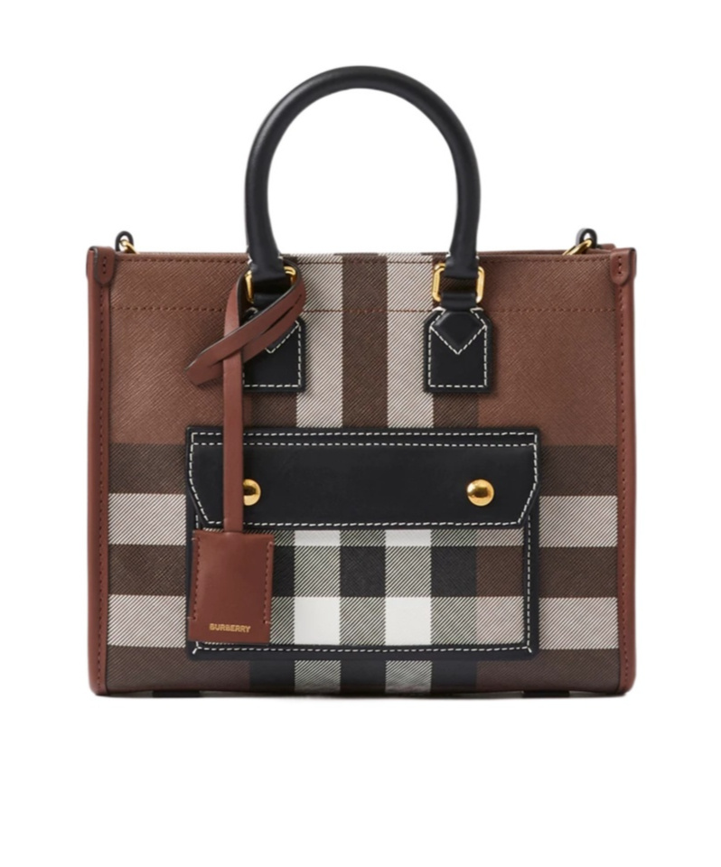 Burberry Mini Freya Tote In Brown