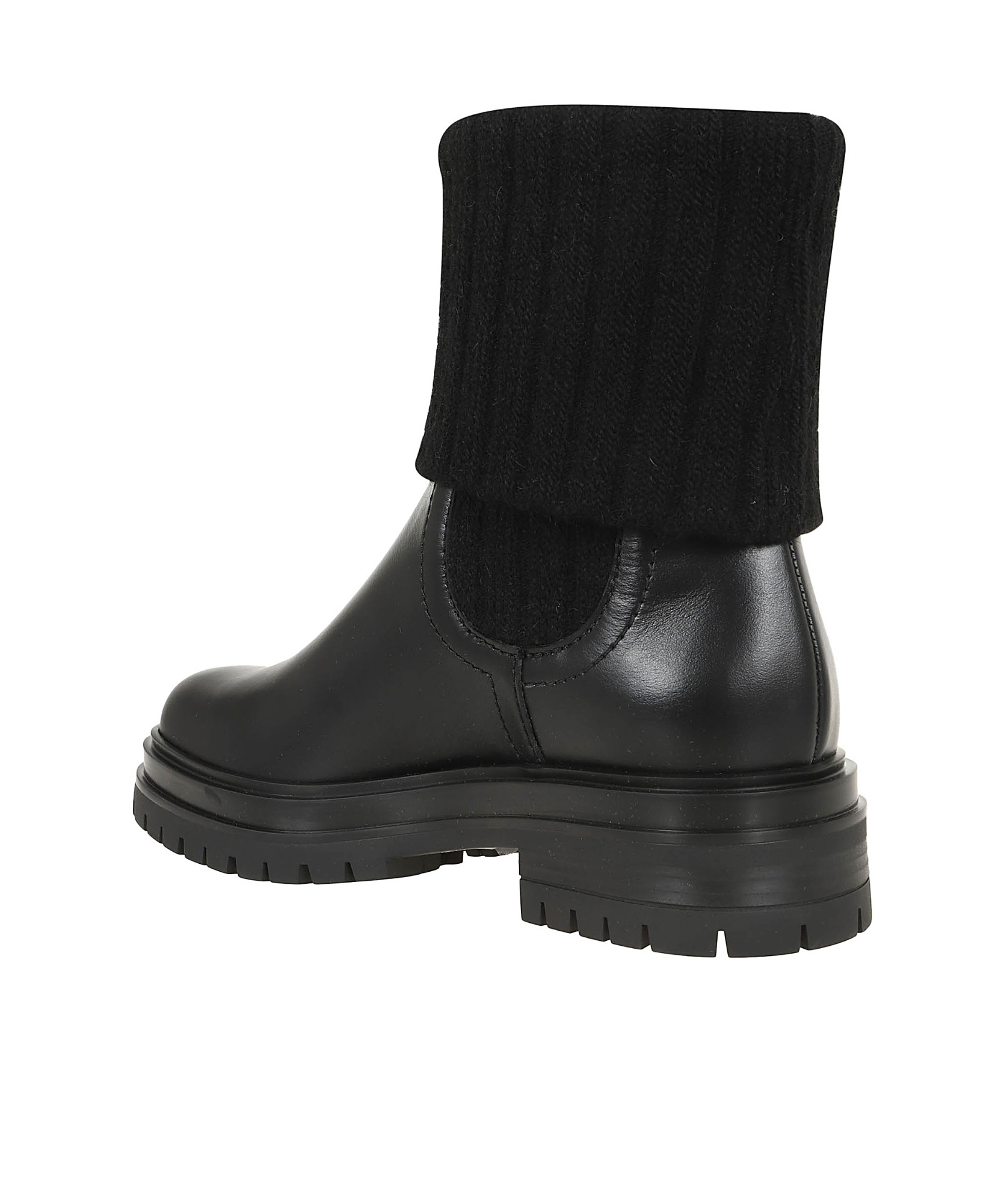 Shop Gianvito Rossi Tenney Folded Edge Ankle Boots In Black