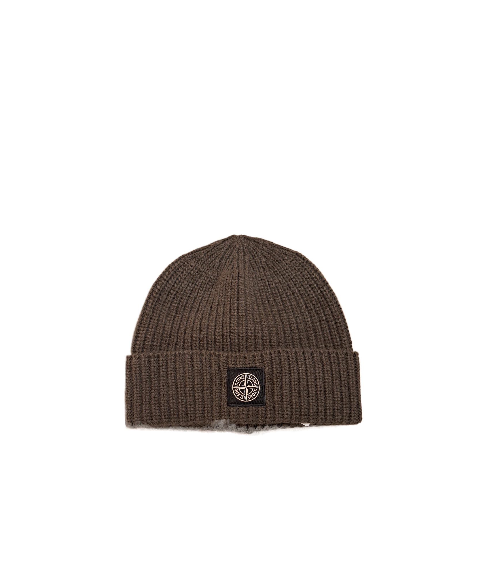 STONE ISLAND COMPASS APPLIQUÉ VIRGIN WOOL BEANIE