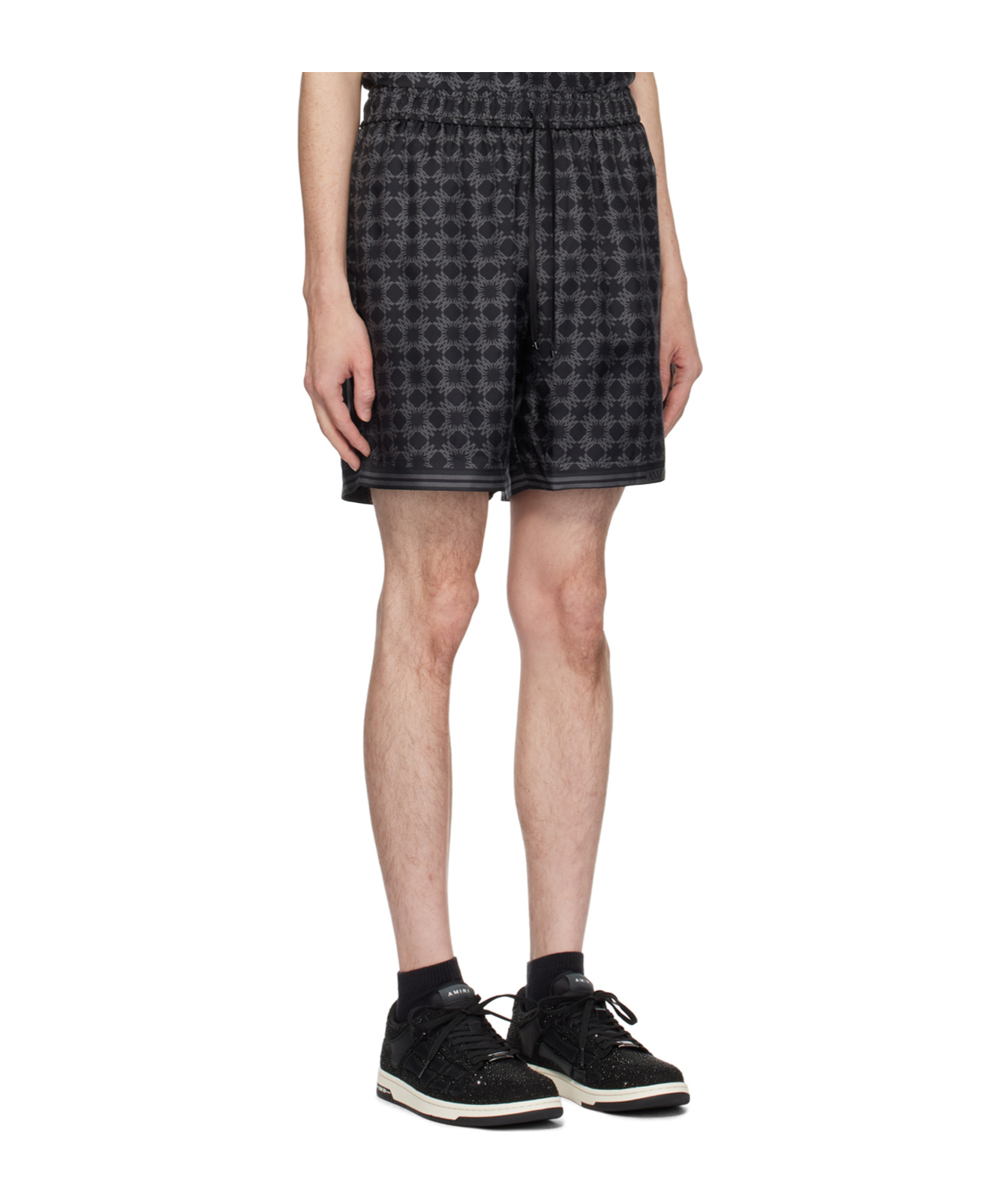 Amiri Off-white Ma Tonal Tank Top In Black