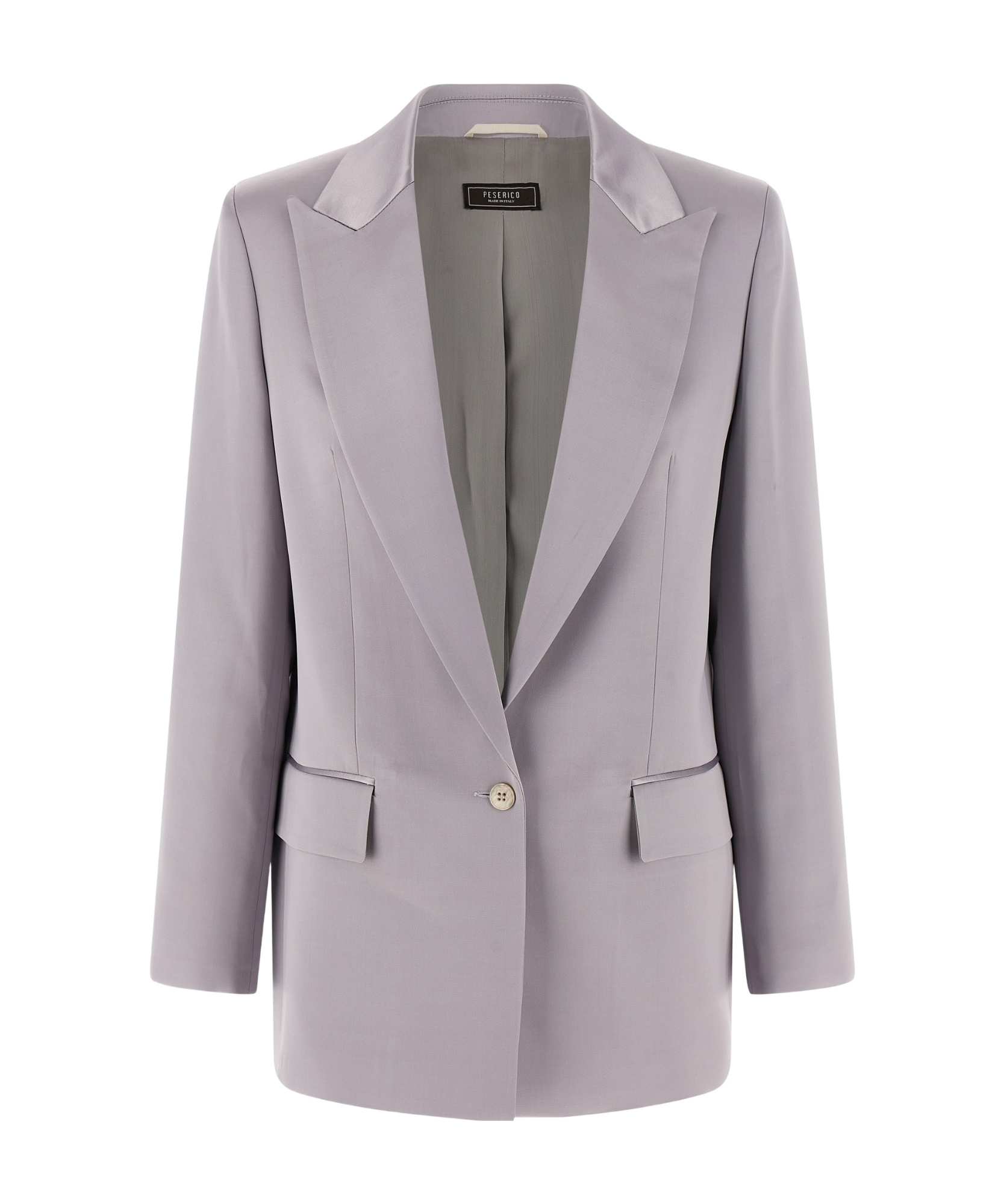 Peserico Lace-up Dress Coat In Gray
