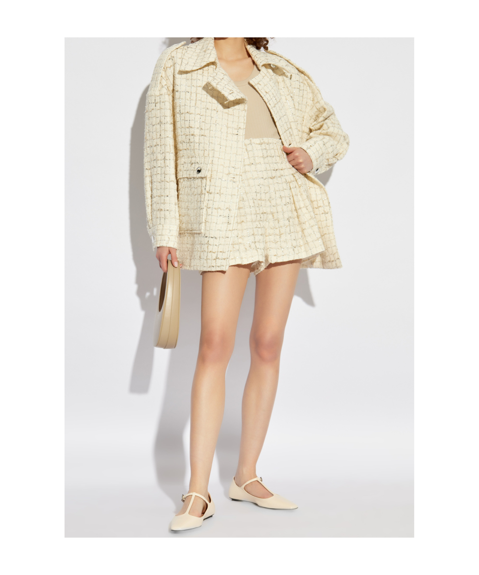 Iro Long-sleeved Casual Jacket In Nude