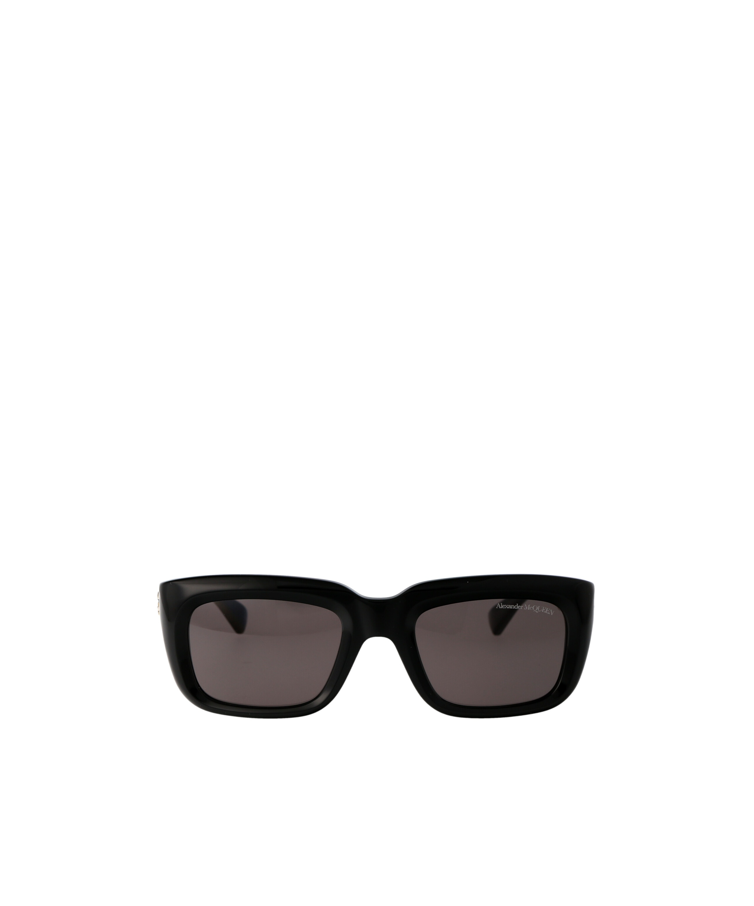 Alexander Mcqueen Floating Skull Square-frame Sunglasses In Black