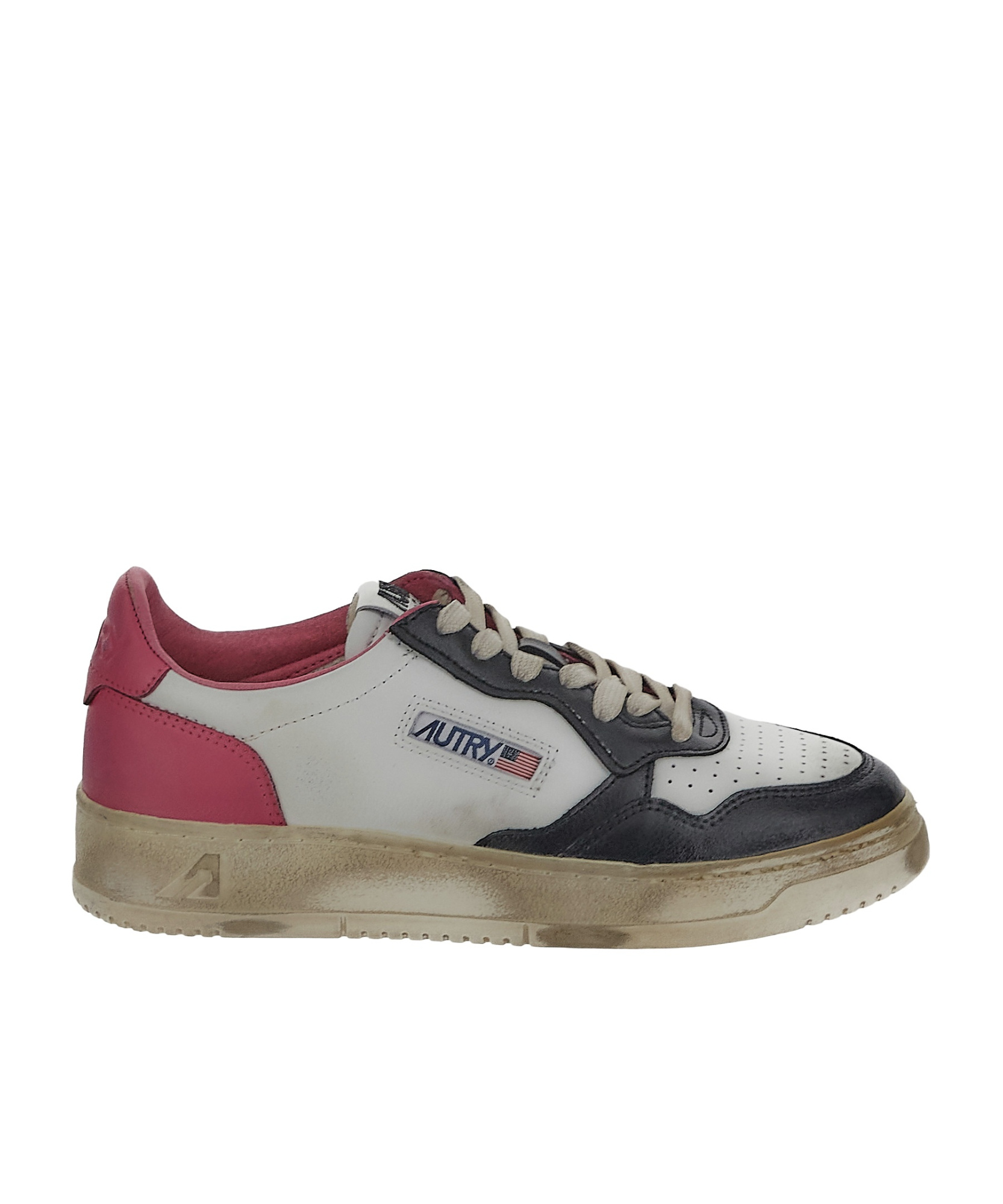 Shop Autry Super Vintage Panelled Sneakers In Gray