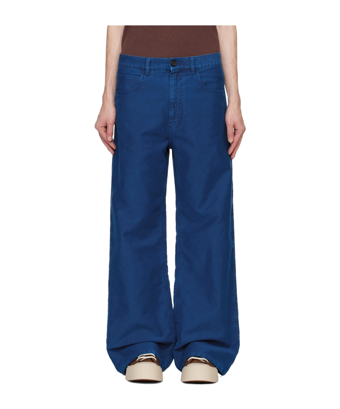 Marni Belt-loop Jeans In Blue