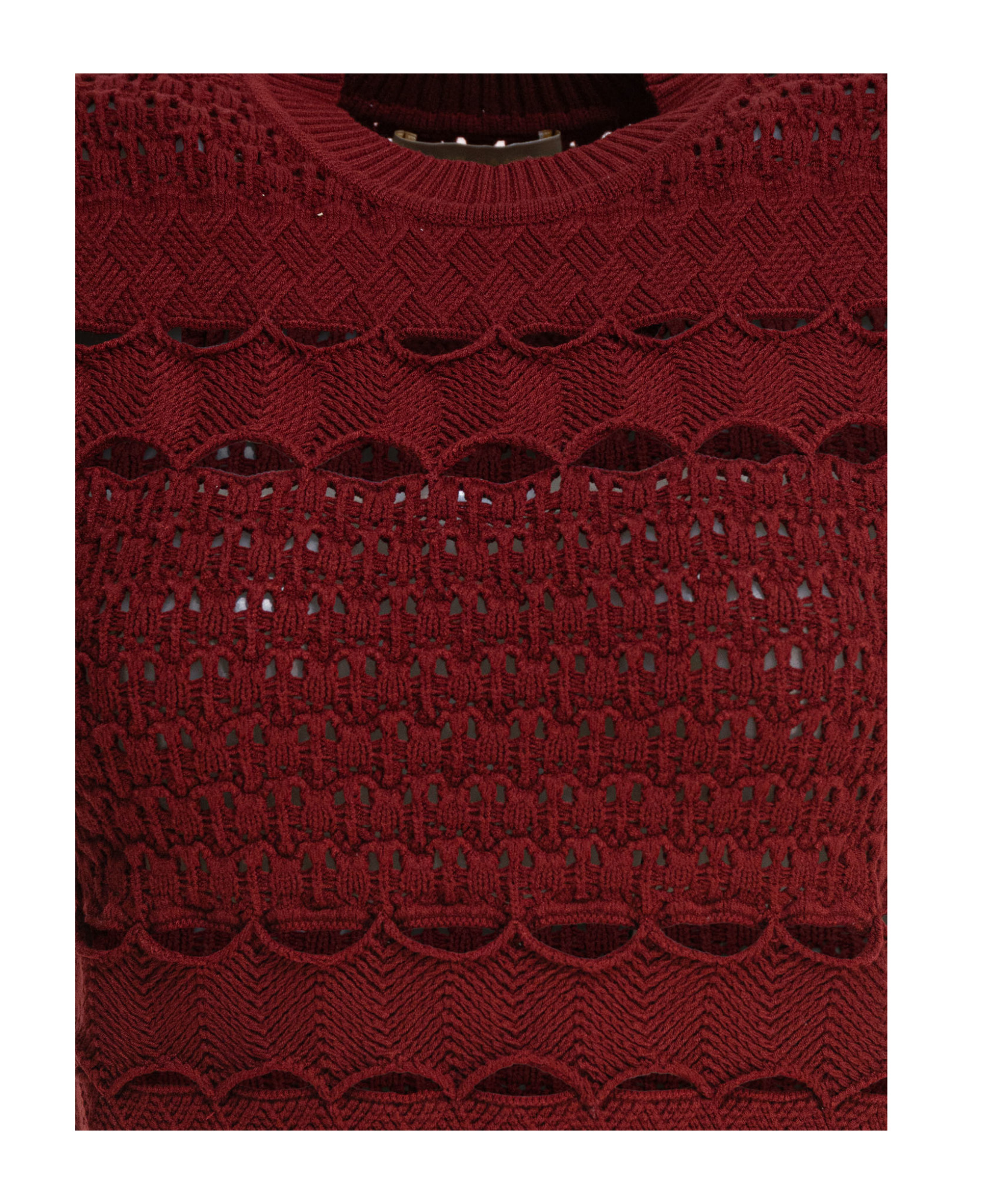 Elie Saab Crochet Crop Top Fireball Lilys Crochet In Red