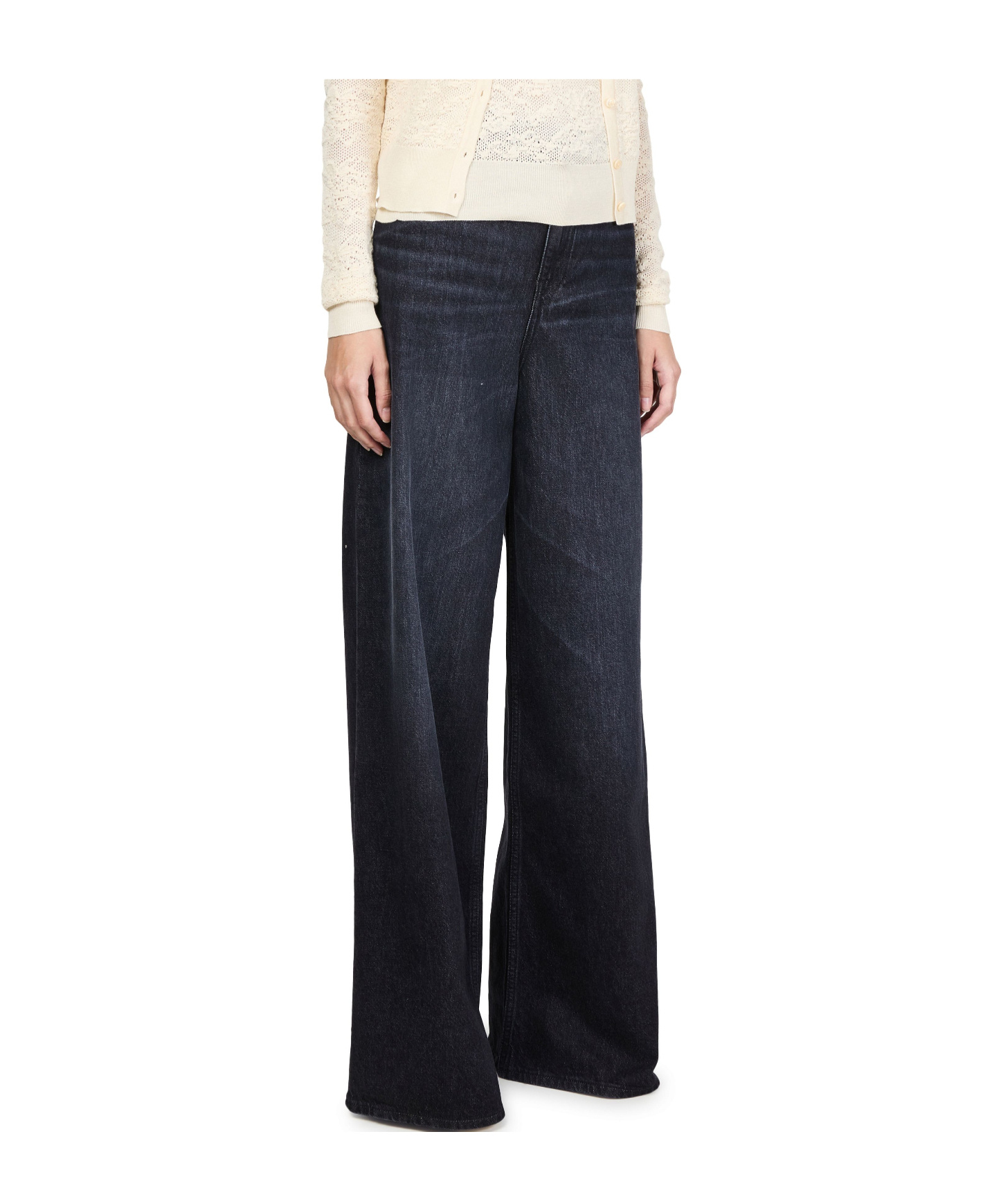Chloé Ide Leg High-rise Jeans In Black