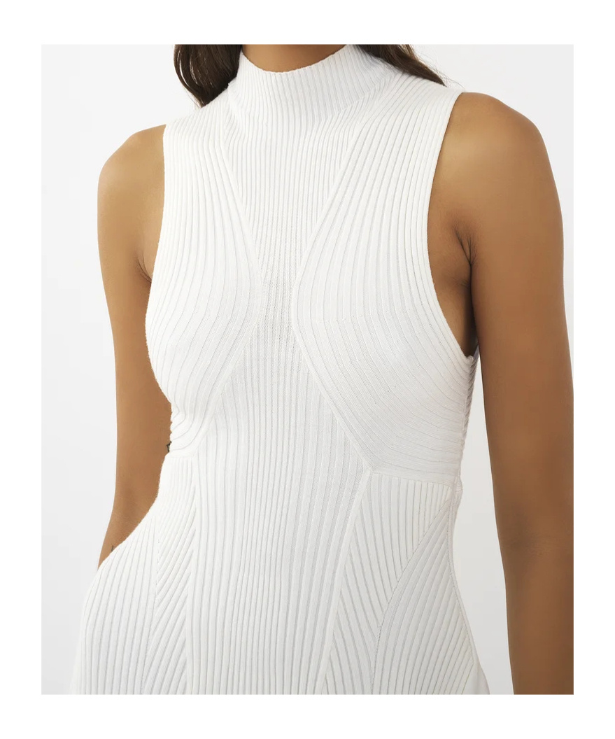 Chloé Off-white Sleeveless Midi Dress In White