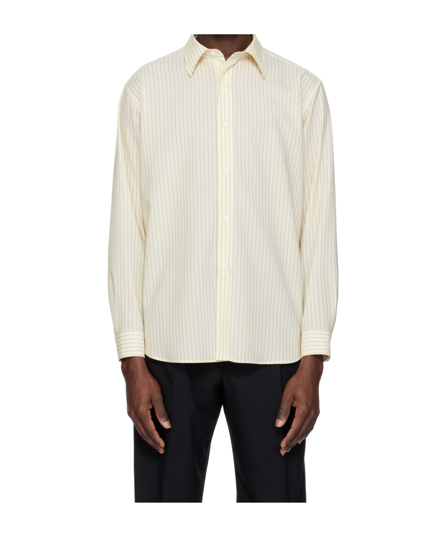 Auralee Off-white Super Fine Wool Shirt In White
