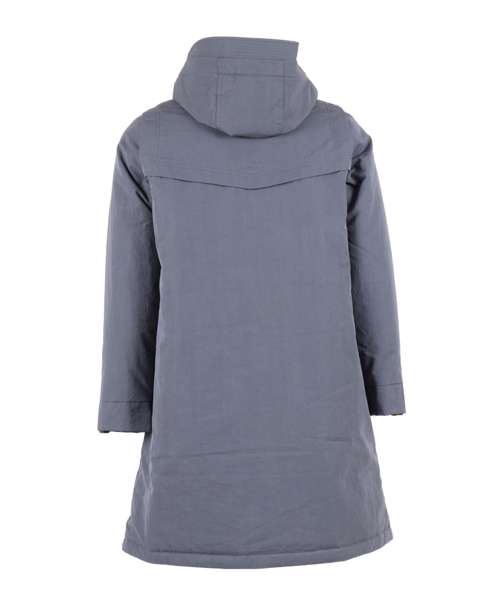 K-way Long Hooded Parka In Gray