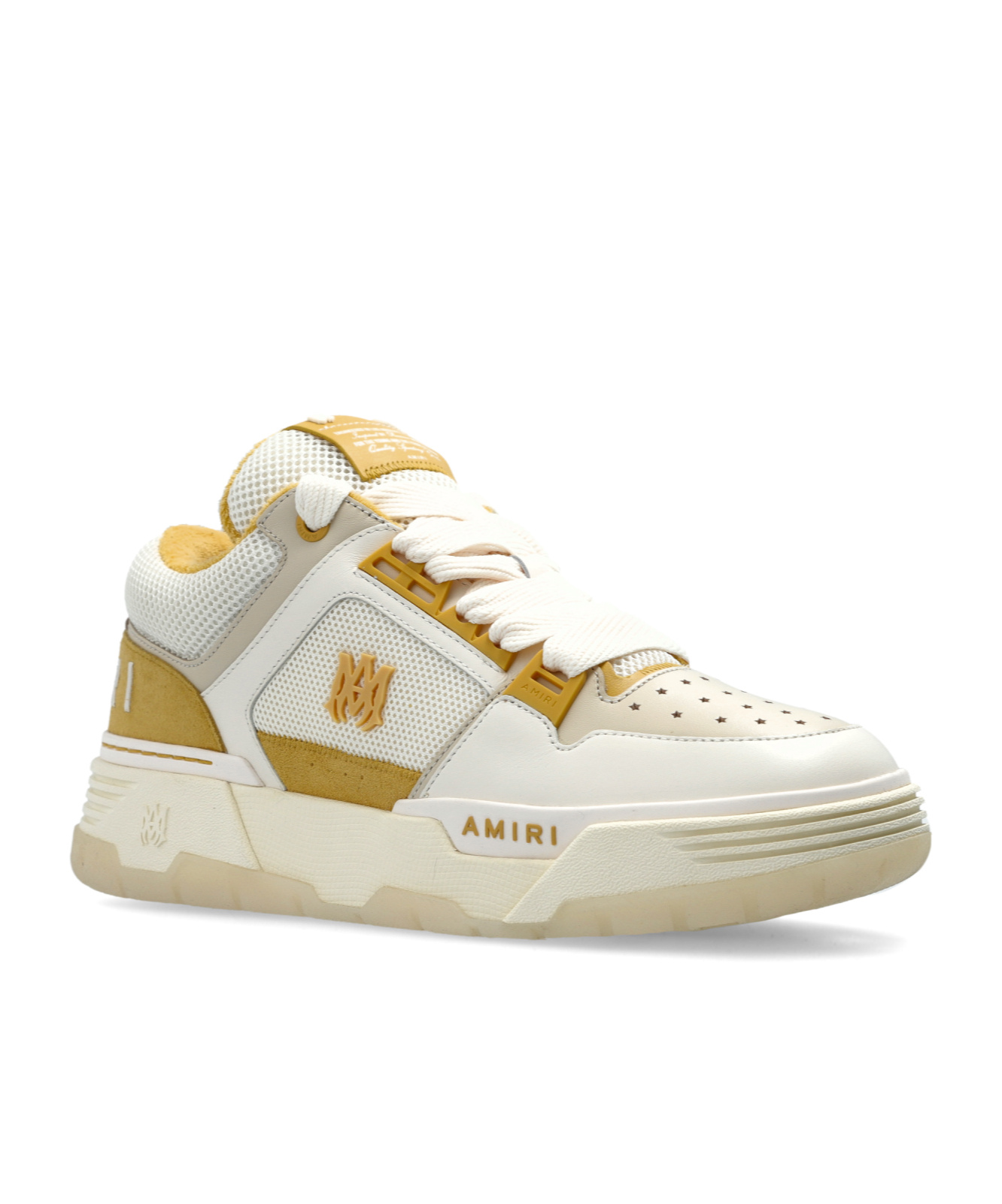 Amiri Ma1 Sneakers In Beige Leather And Fabric In Nude