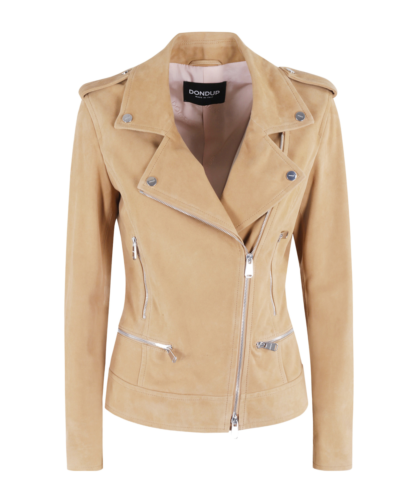 Dondup Zip-up Casual Jacket In Neutral