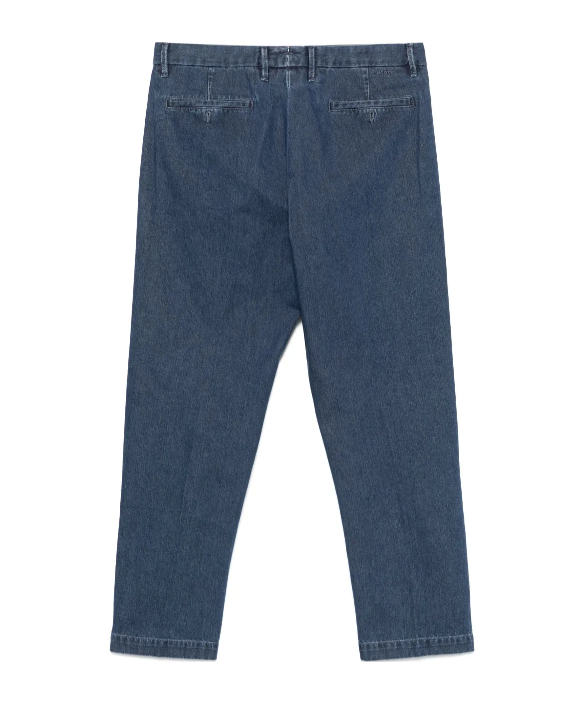 Incotex Logo-embroidered Jeans In Blue