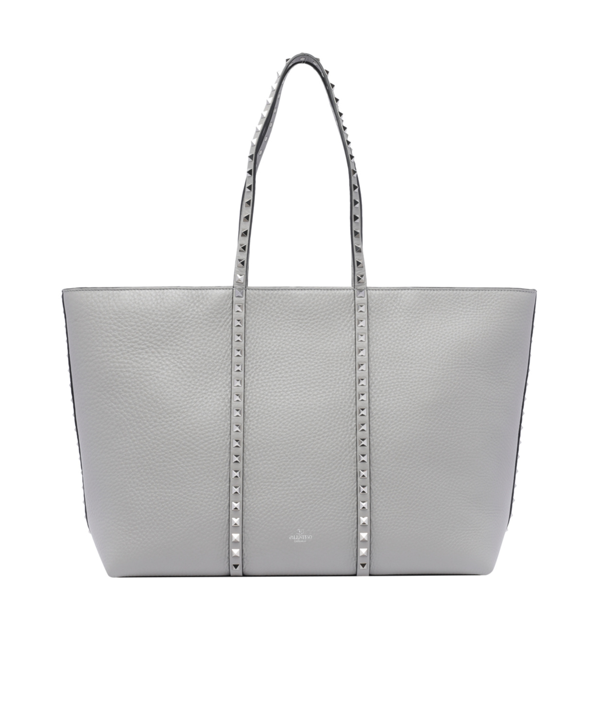 Valentino Rockstud Tote Bag In Gray
