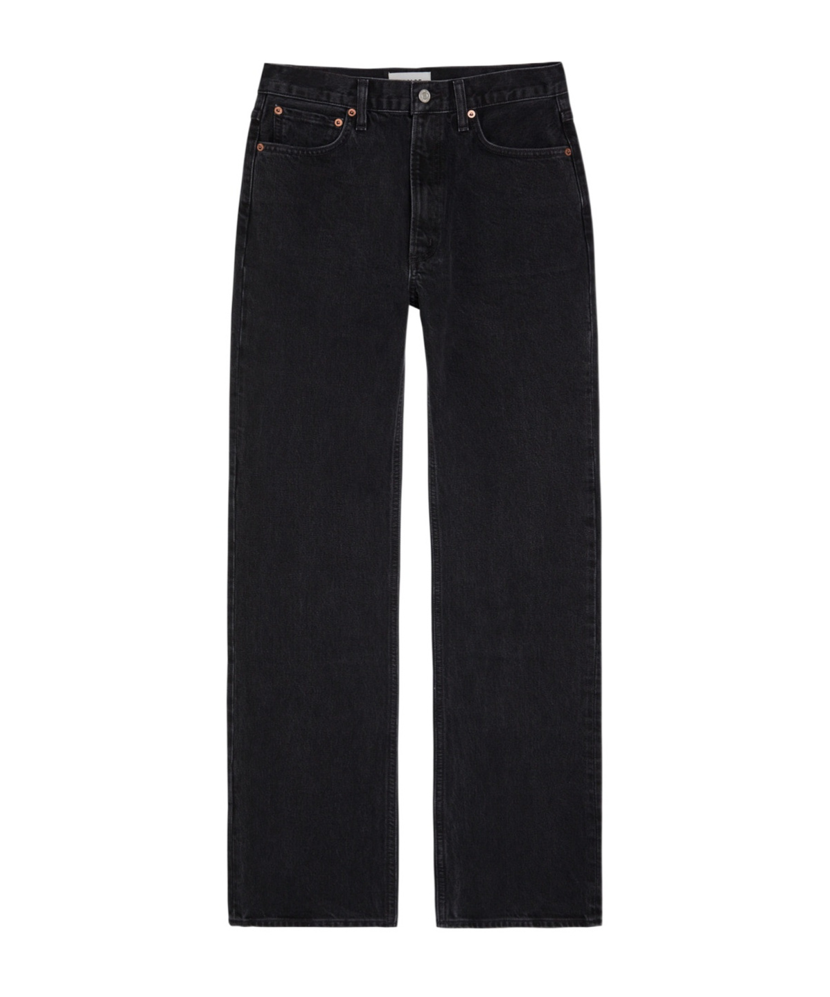 Agolde Leena Flared-leg Jeans In Black