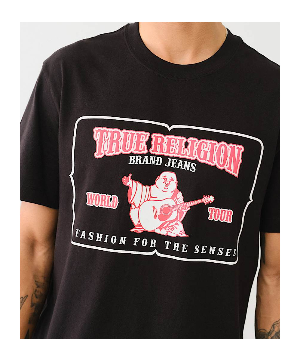 True Religion Buddha High Density Tee In Black