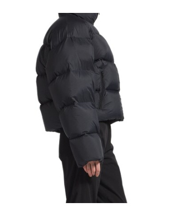 Balenciaga Logo Down Jacket In Black