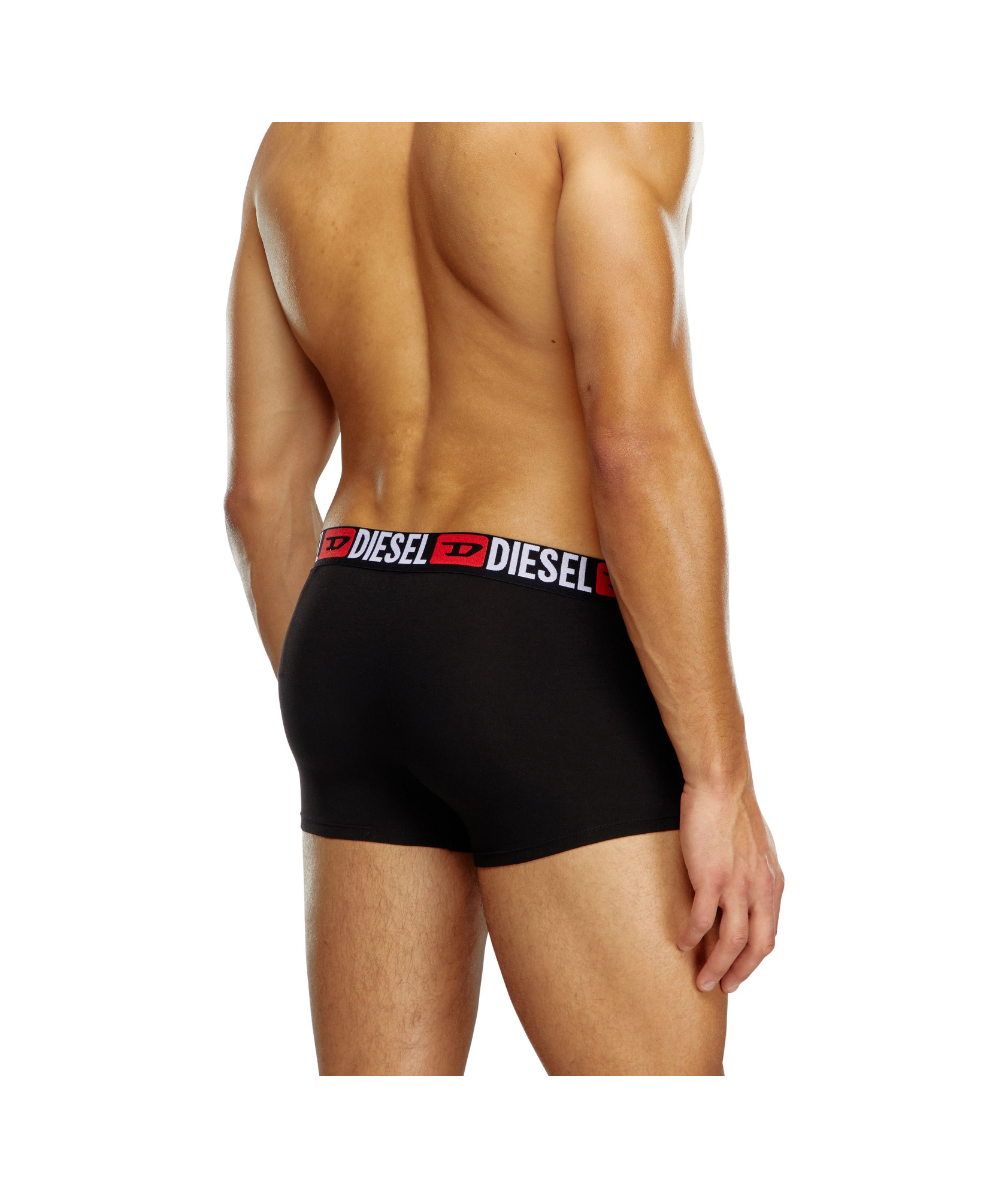 DIESEL LOGO-WAISTBAND BOXER BRIEFS (PACK OF THREE)