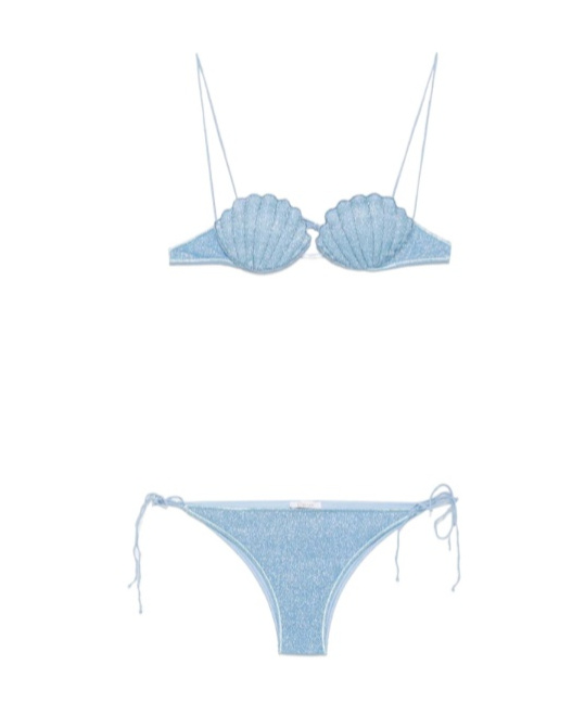 Oseree Shell Bikini In Blue