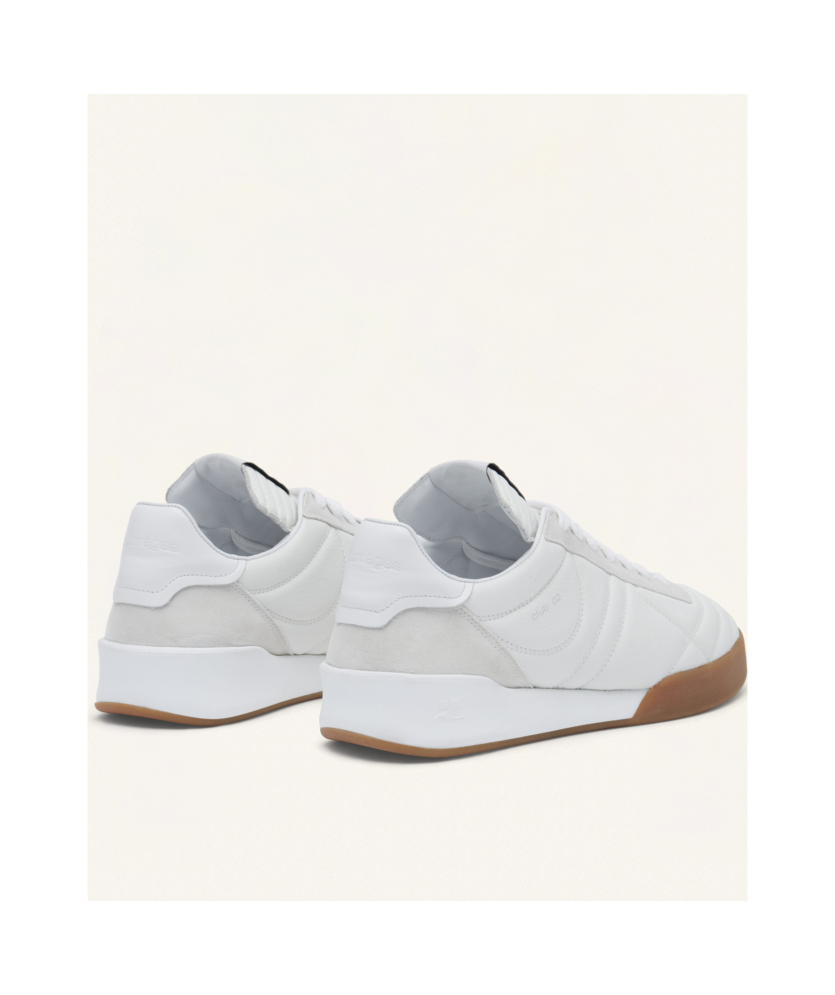 Courrèges Low-top Leather Sneakers In White