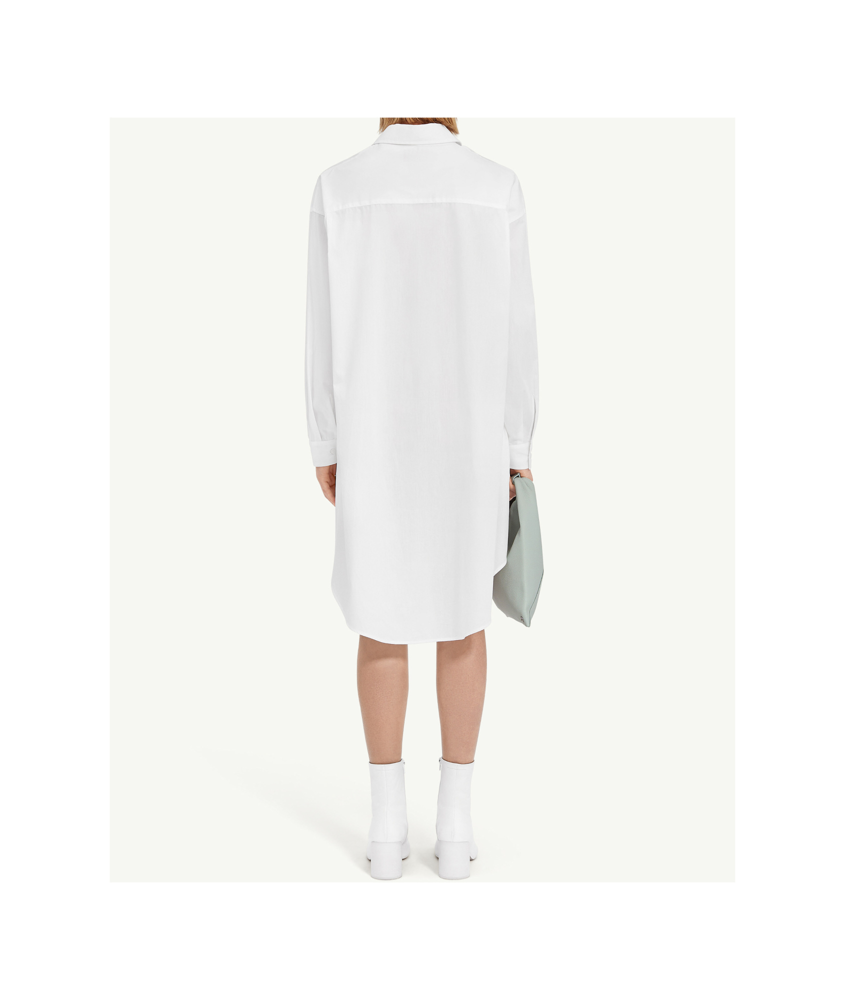 Mm6 Maison Margiela Signature Numbers Motif Shirt Dress In White