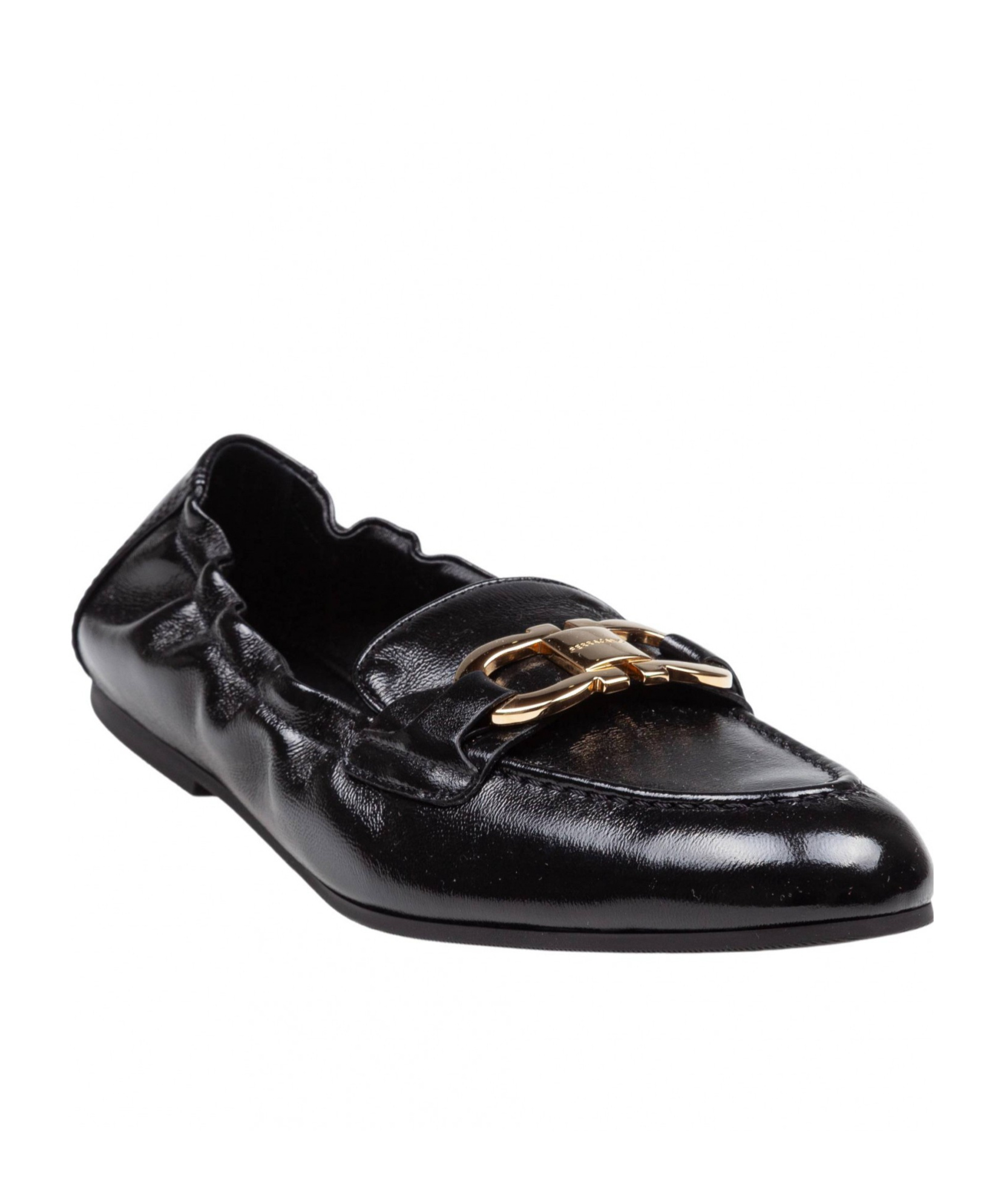 Ferragamo Jodie Deconstructed Leather Loafer In Black