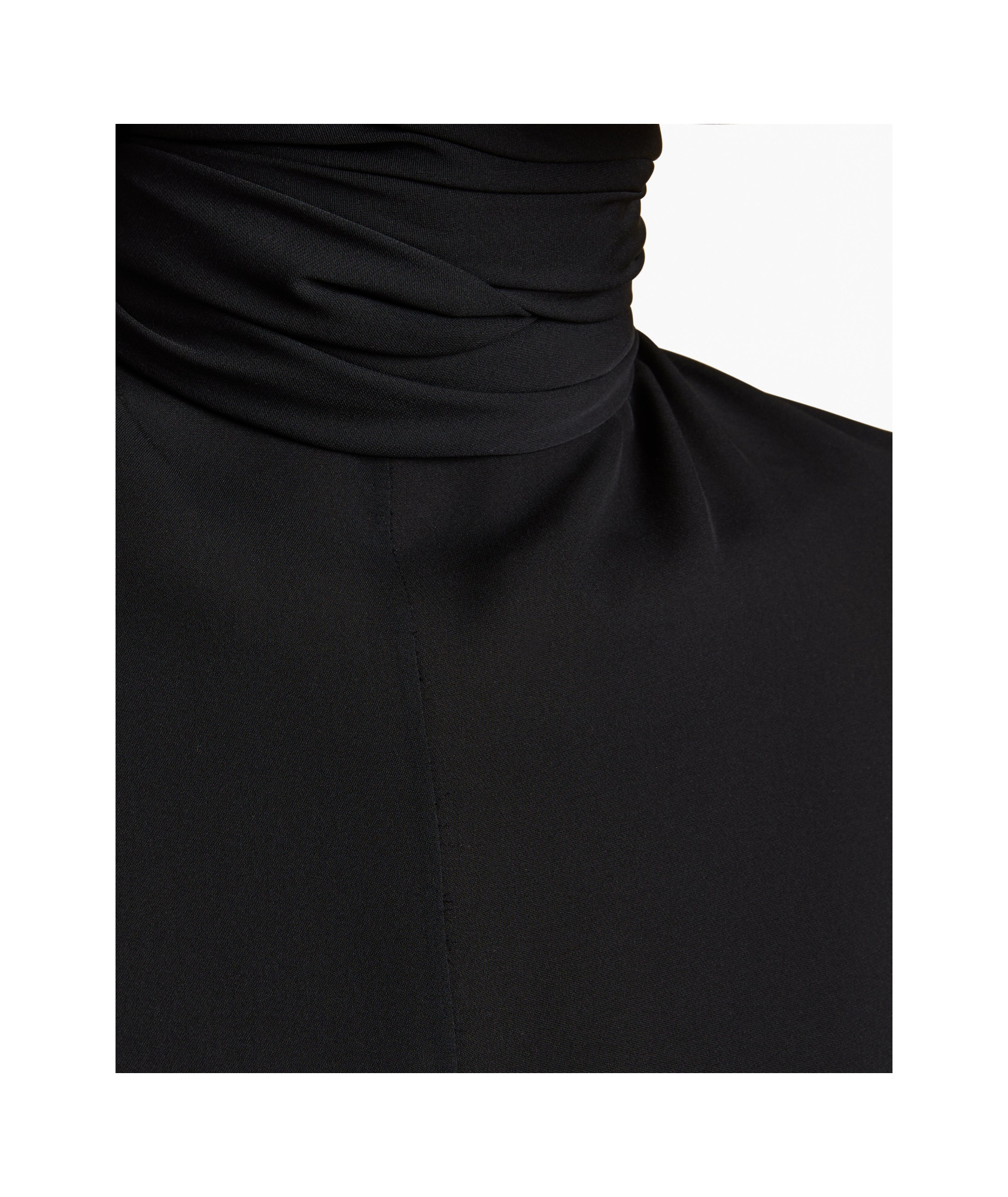 Khaite Bex Turtleneck Georgette Blouse In Black