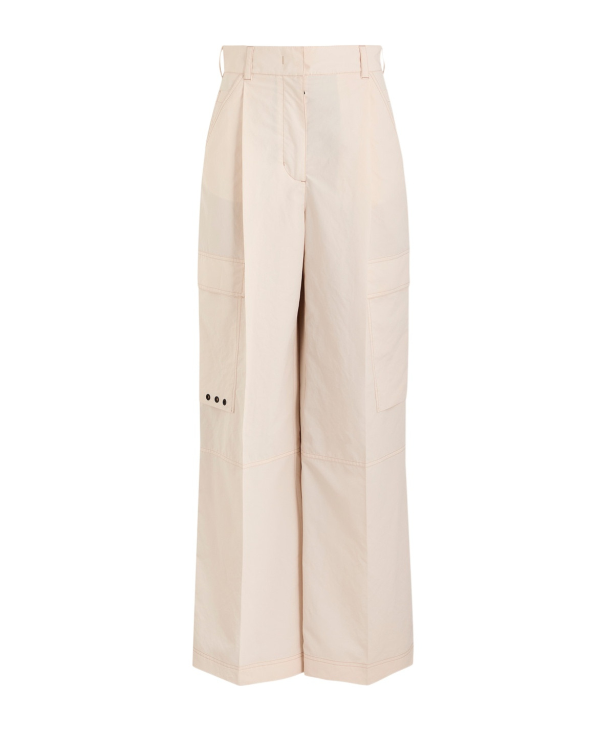 Moncler Shell Cargo Trousers In Nude