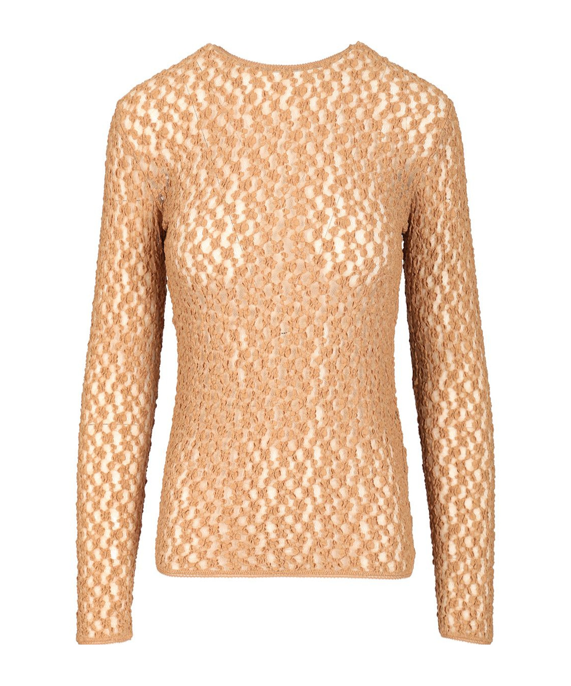 Isabel Marant Gaelle Long-sleeved Lace Top In Brown