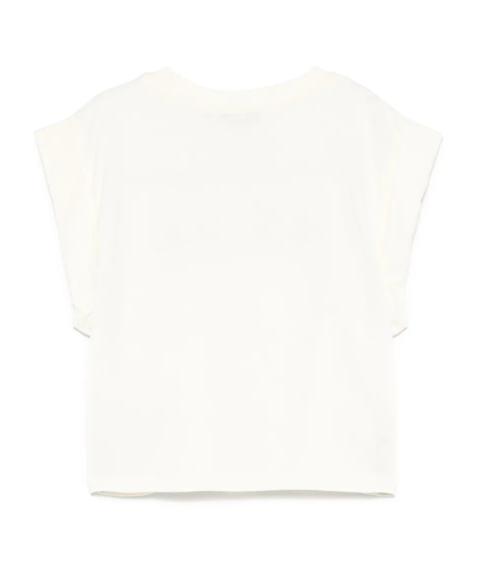 Msgm Bead-logo T-shirt In White