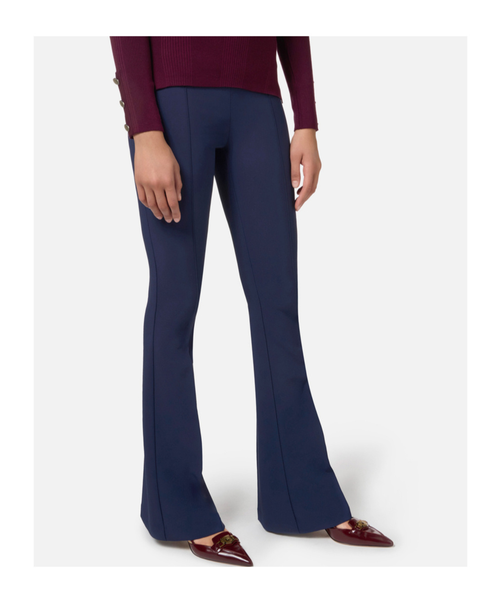 Elisabetta Franchi Buckle-detailing Trousers In Black