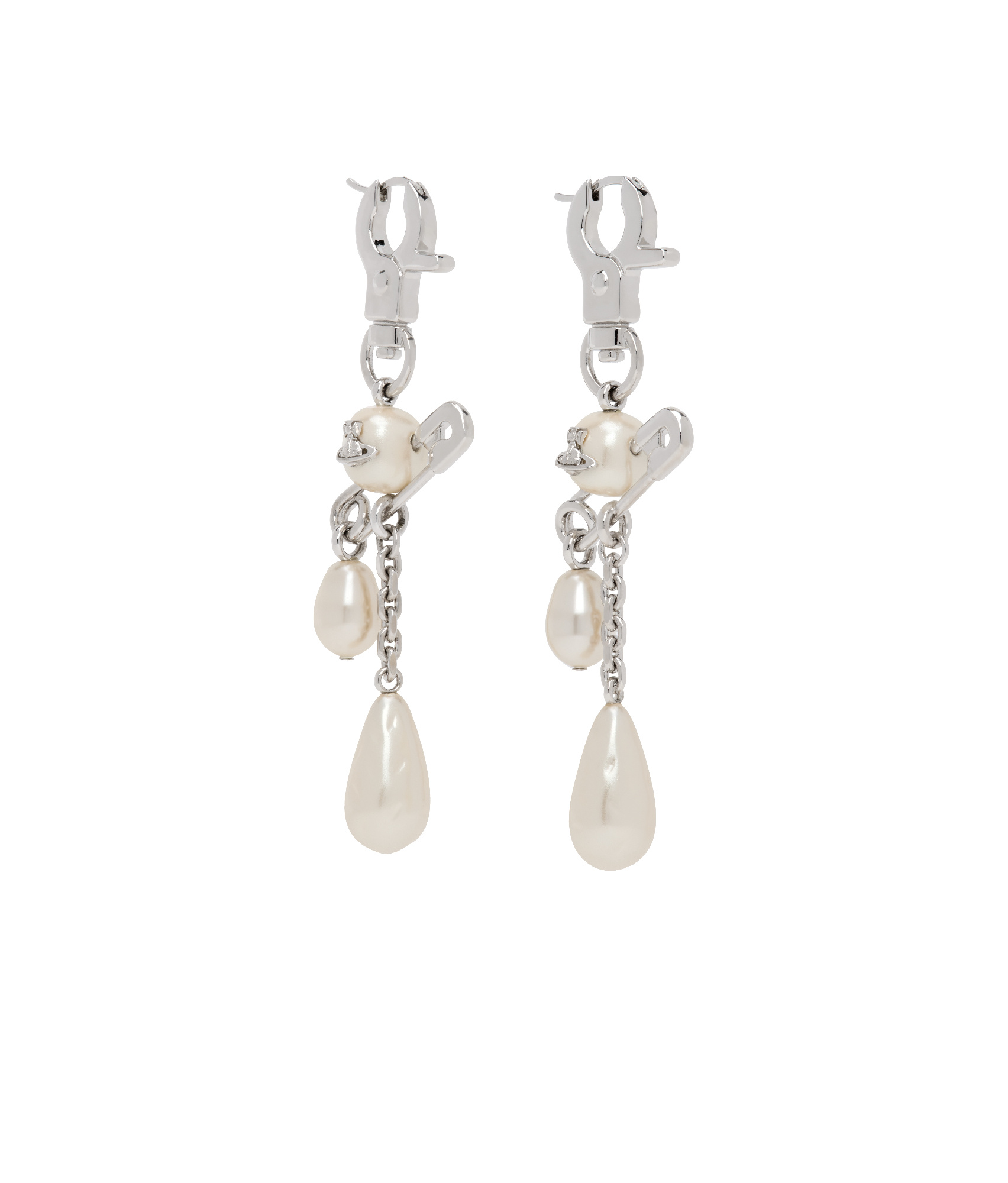 Vivienne Westwood Claude Long Earrings Silver Swarovski Pearls Women