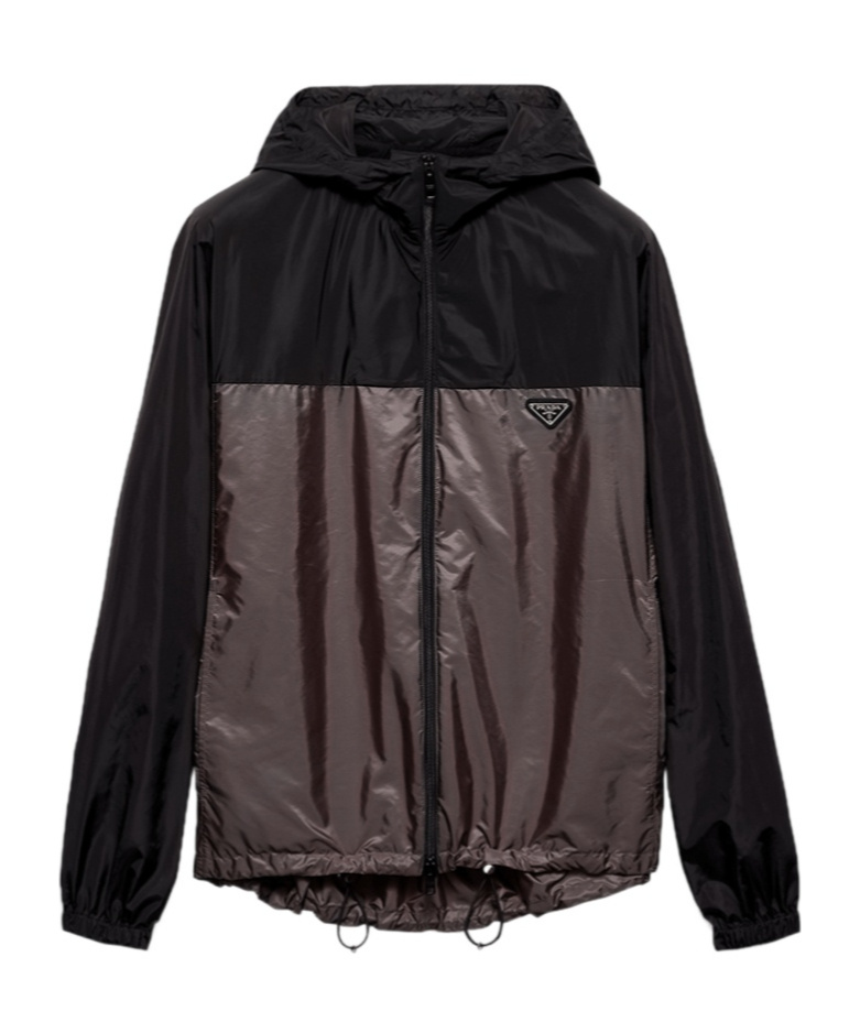 PRADA PRADA TRIANGLE-LOGO ZIPPED JACKET