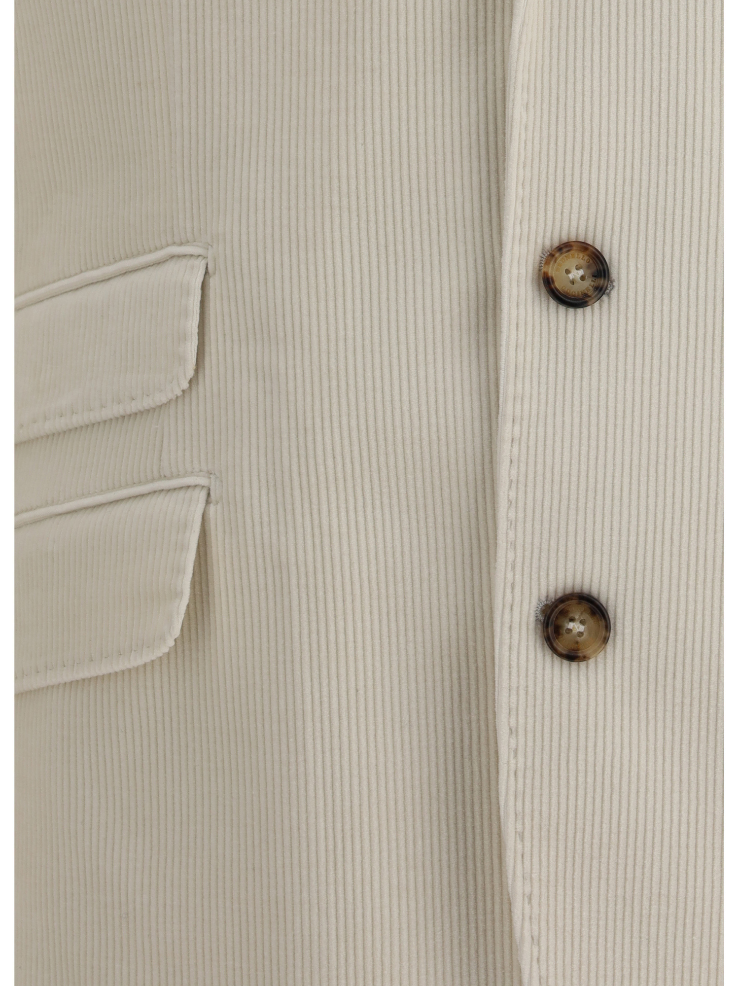 Brunello Cucinelli Velvet Blazer Jacket In Neutral