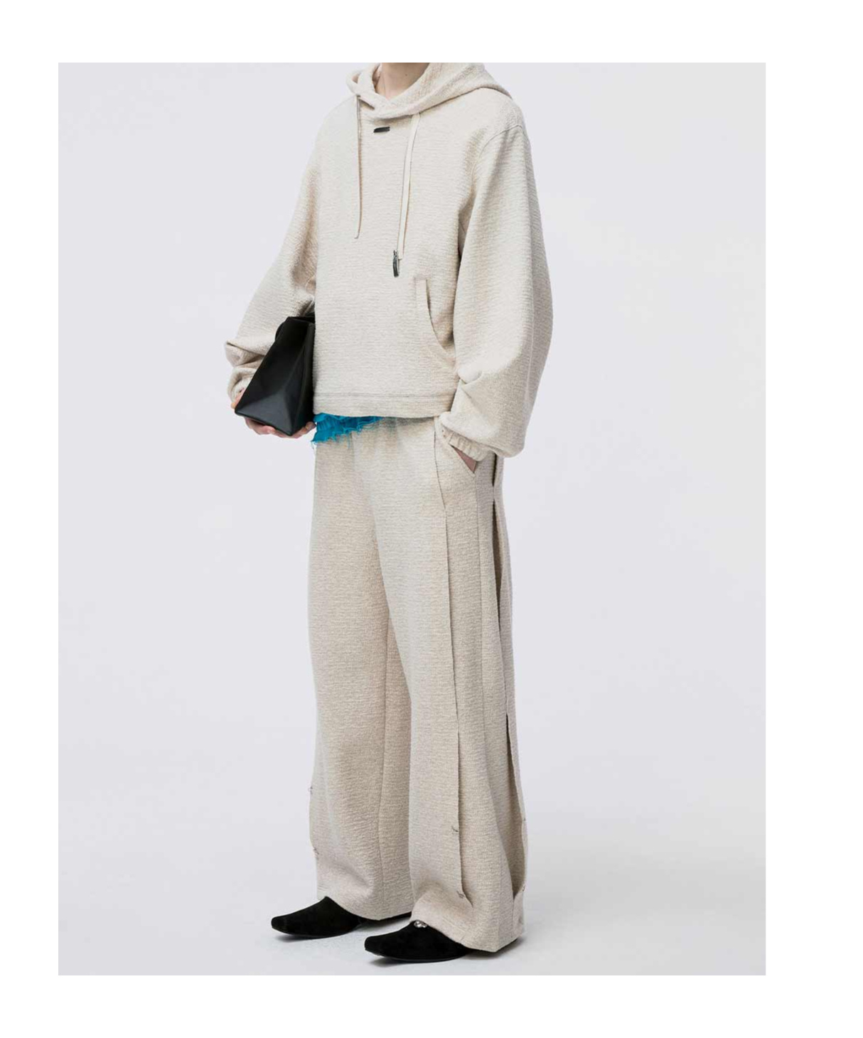Ader Error Half-zip Hoodie In White