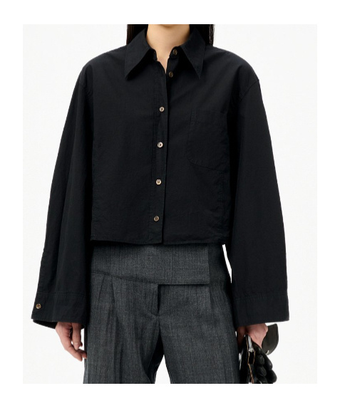 Our Legacy Wide-sleeve Cotton Shirt In Black