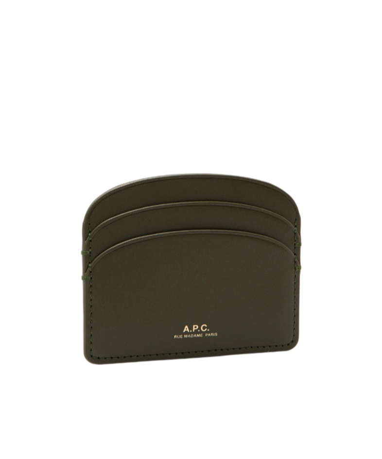 Apc A.p.c. Demi Lune Cardholder In Brown