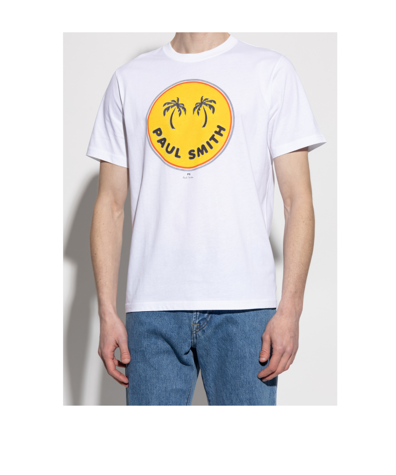 Shop Paul Smith Logo-print T-shirt In White