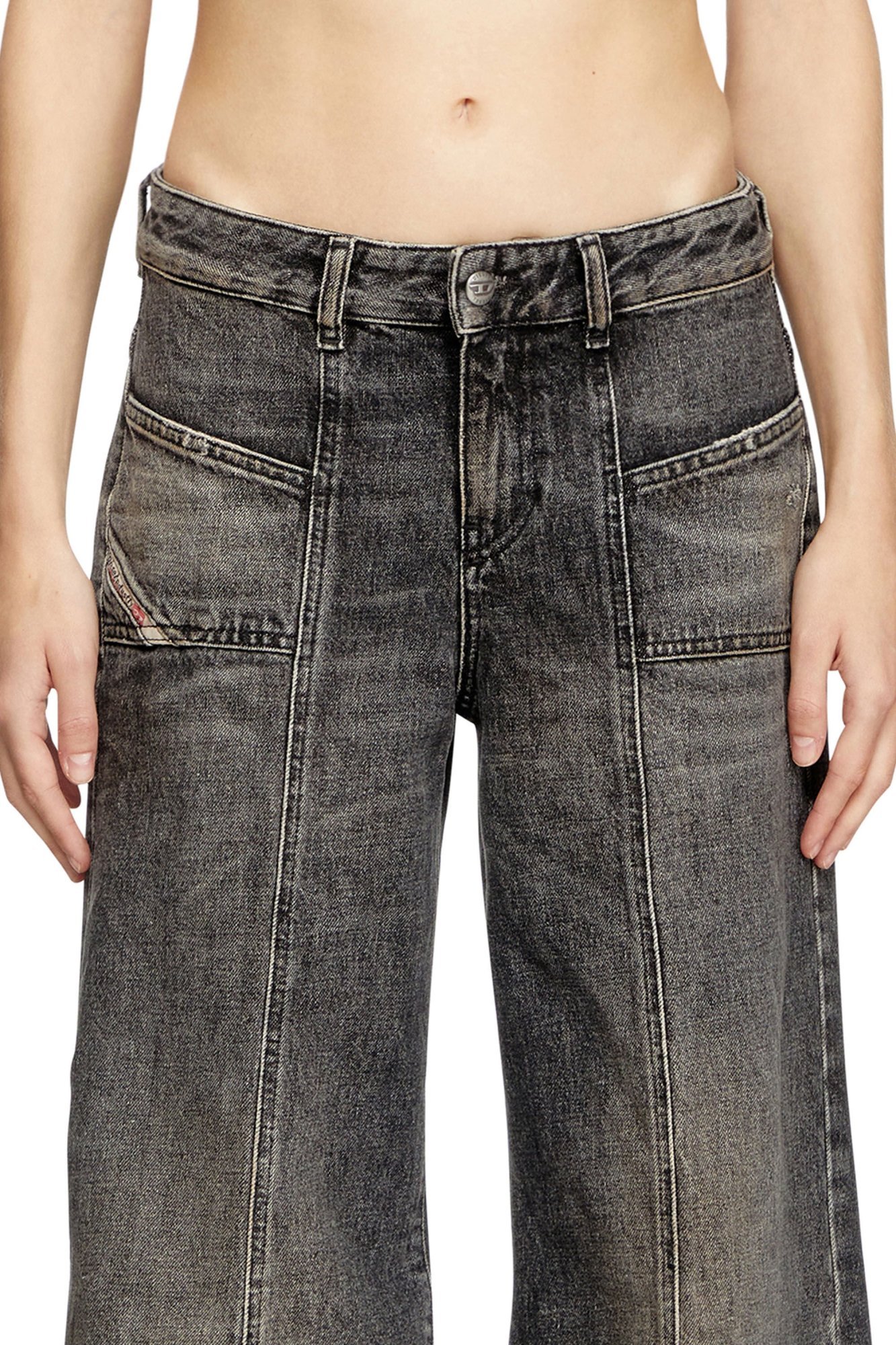 Diesel Flare Jeans D-akii 007z2 In Black