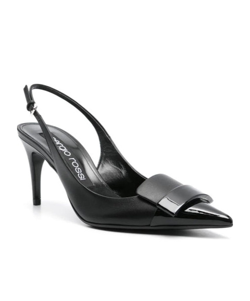 Sergio Rossi Pointed High-heeled Sandals In Black