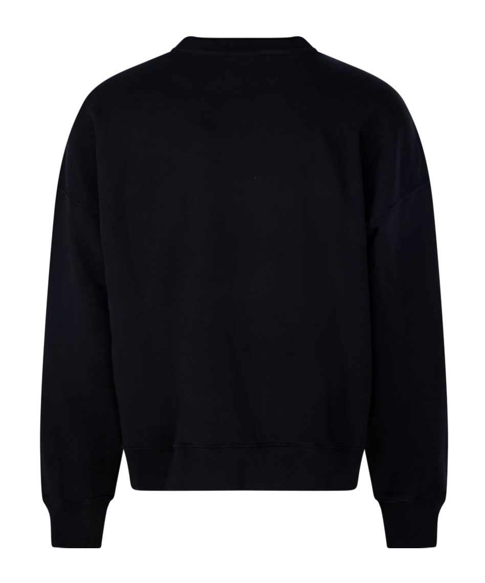 Golden Goose Men Black Sweatshirt With Logo Printed On The Front In Cotton Man In Black