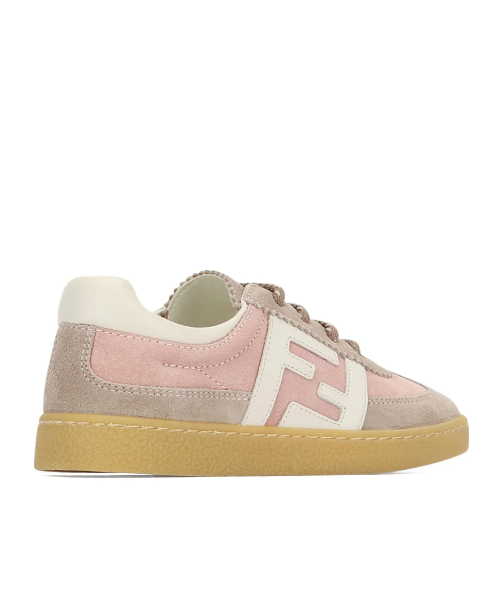 Fendi Suede Leather Trainers In Multi