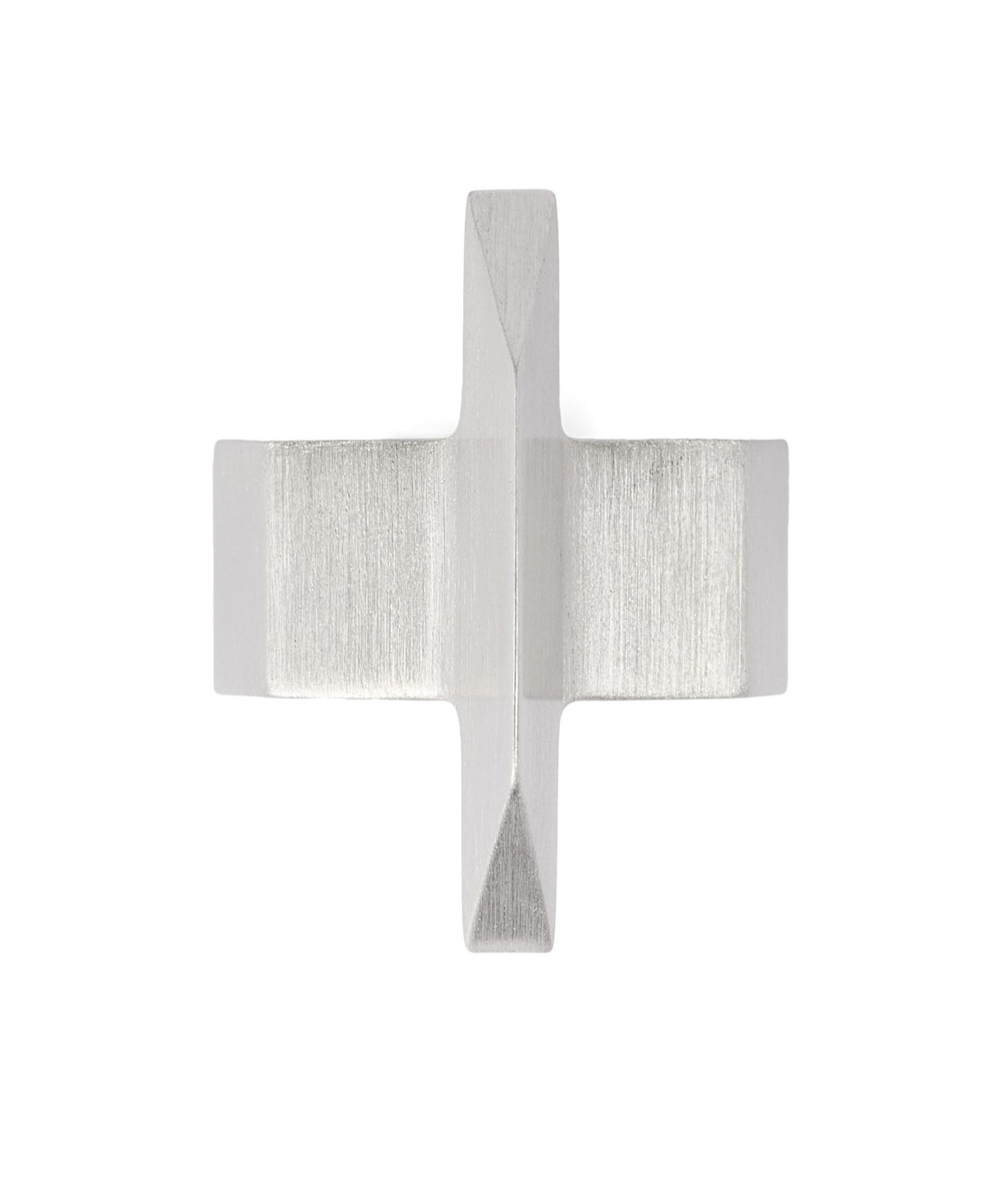 Rick Owens Trapezoidal Ring In White