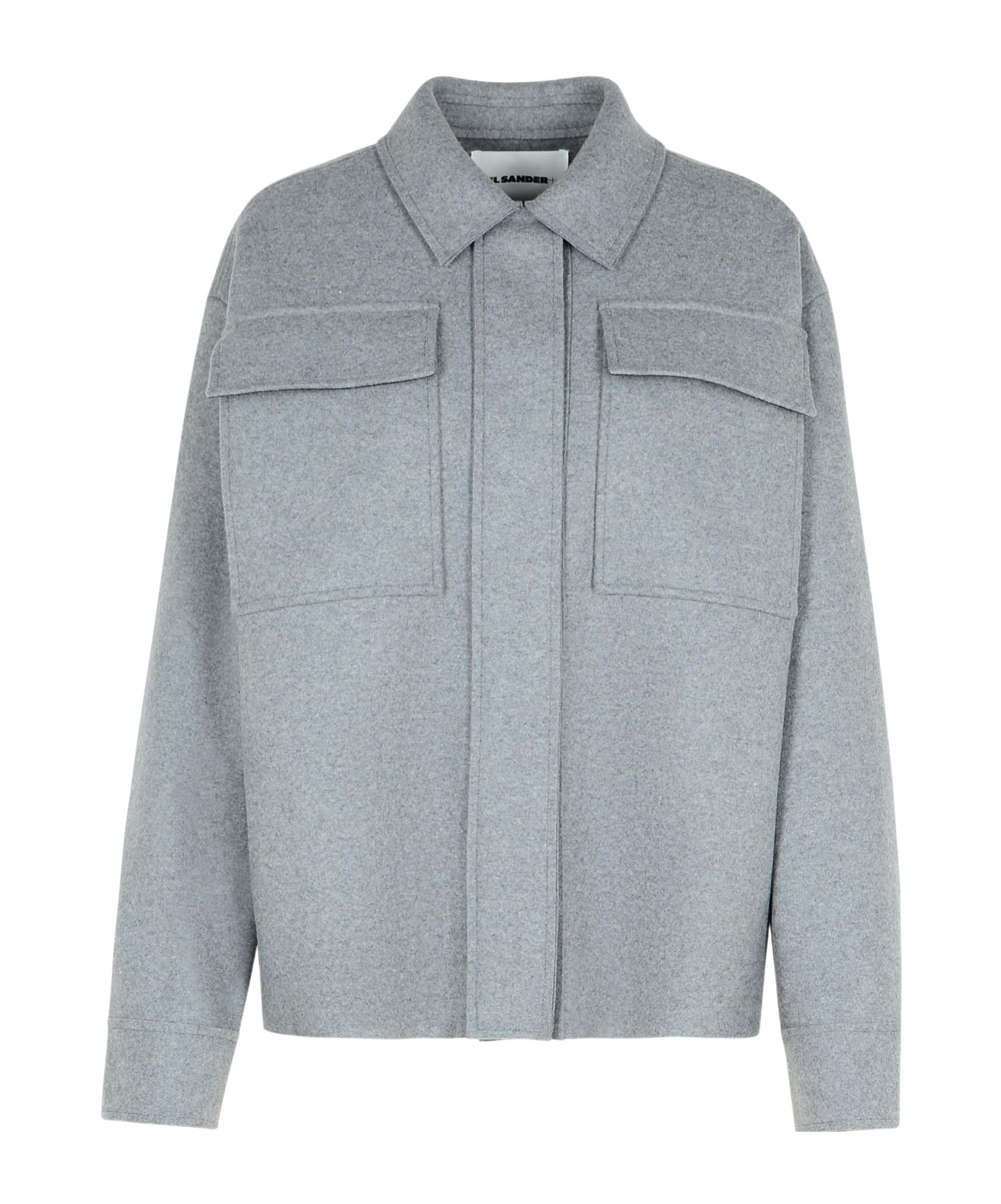 Shop Jil Sander Felted Shirt In Gray